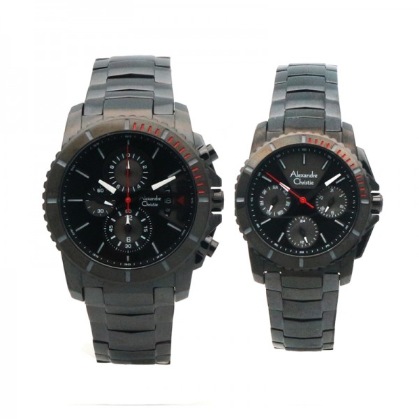 Alexandre Christie AC 6455 Black Red Couple